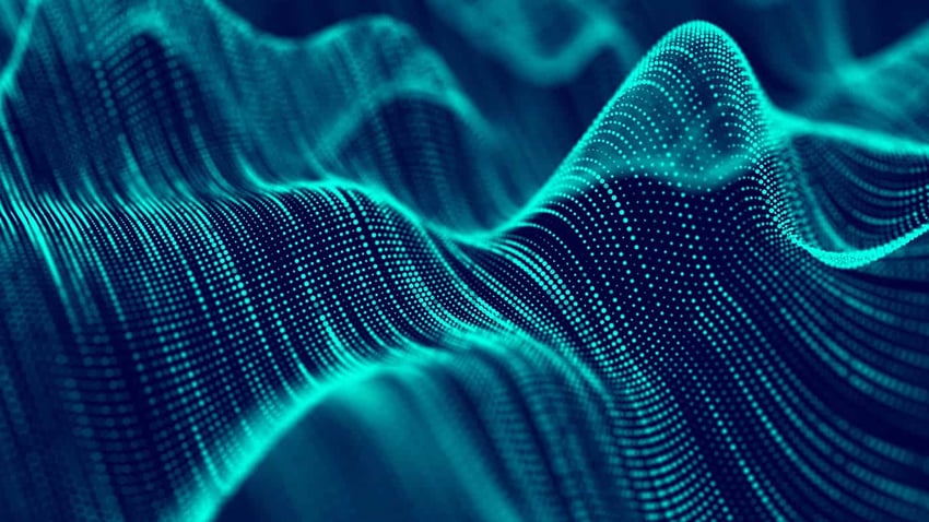 20. Fond abstrait de flux technologique